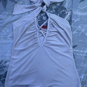 Off white halter top